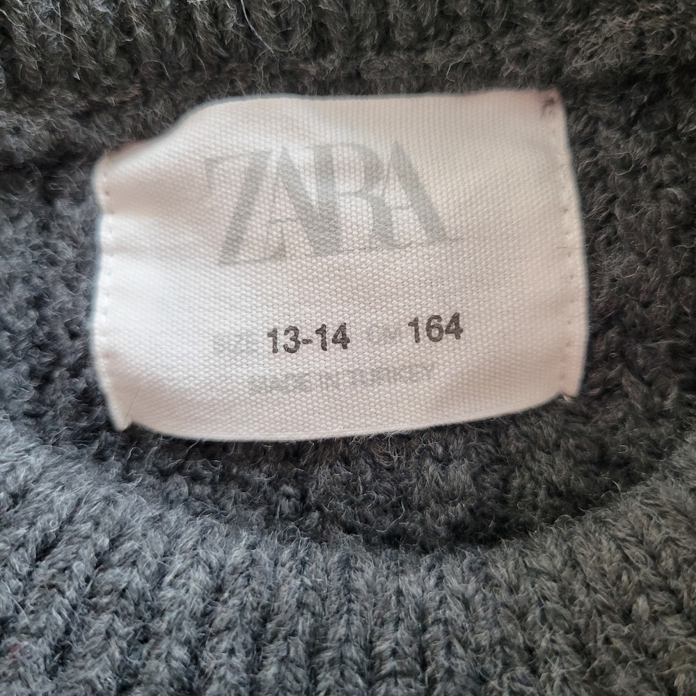 Zara Kids Gray Chunky Knit Sweater - Picture 6 of 8